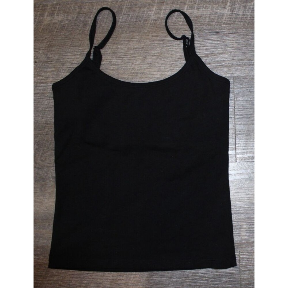 MATE THE LABEL ORGANIC‎ COTTON LAYERING TANK W/SHELF BRA BLACK
